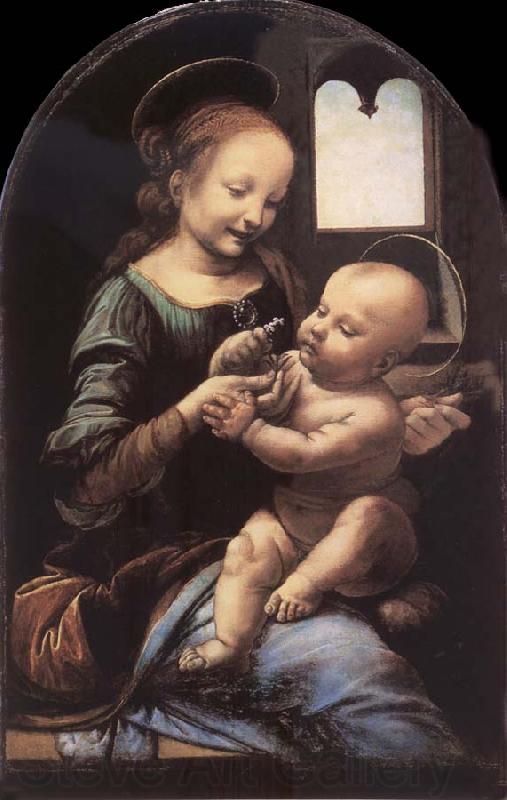 LEONARDO da Vinci The madonna with the Children Norge oil painting art
